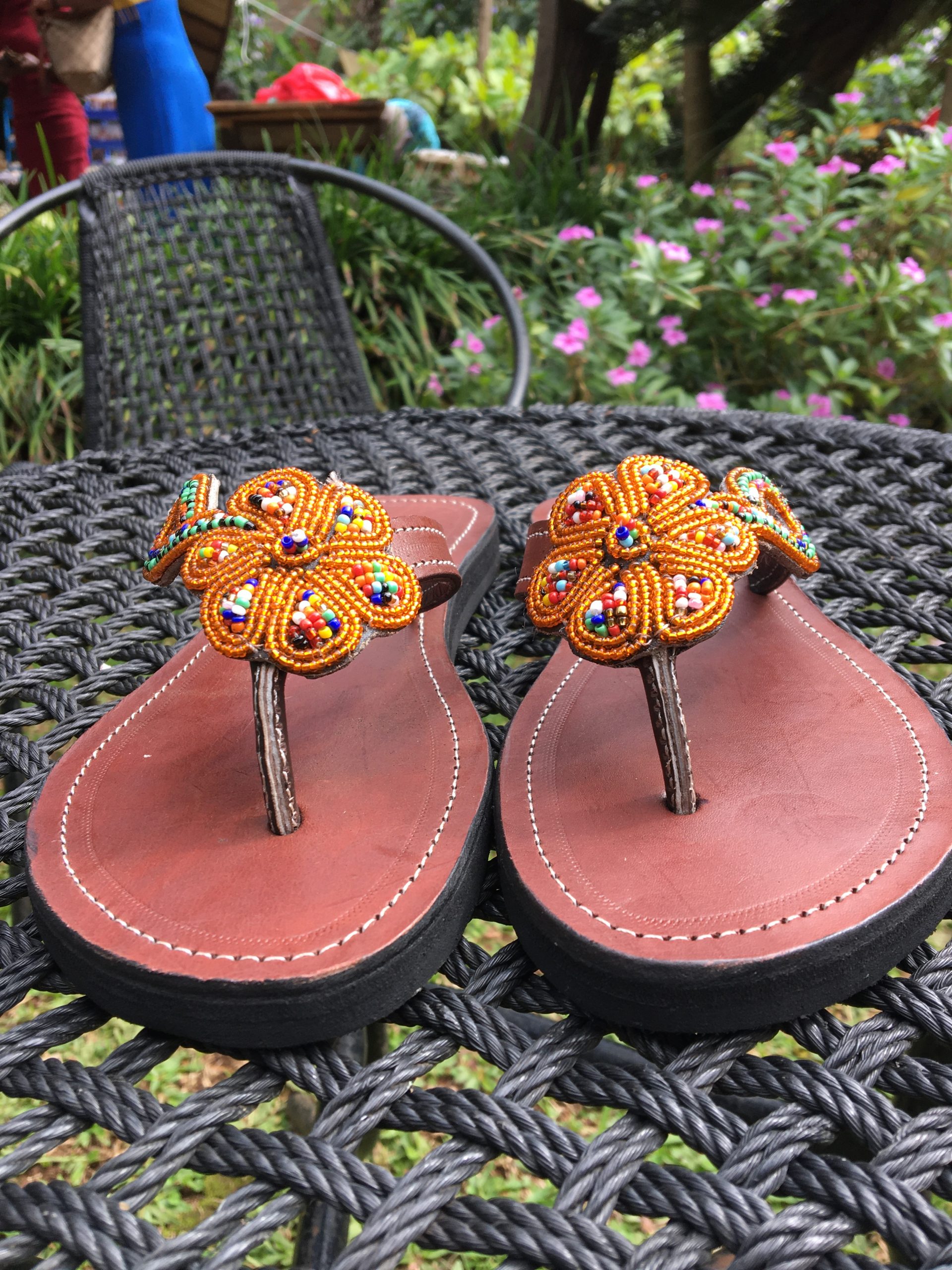 Genuine Women Leather African Craft Shoes
