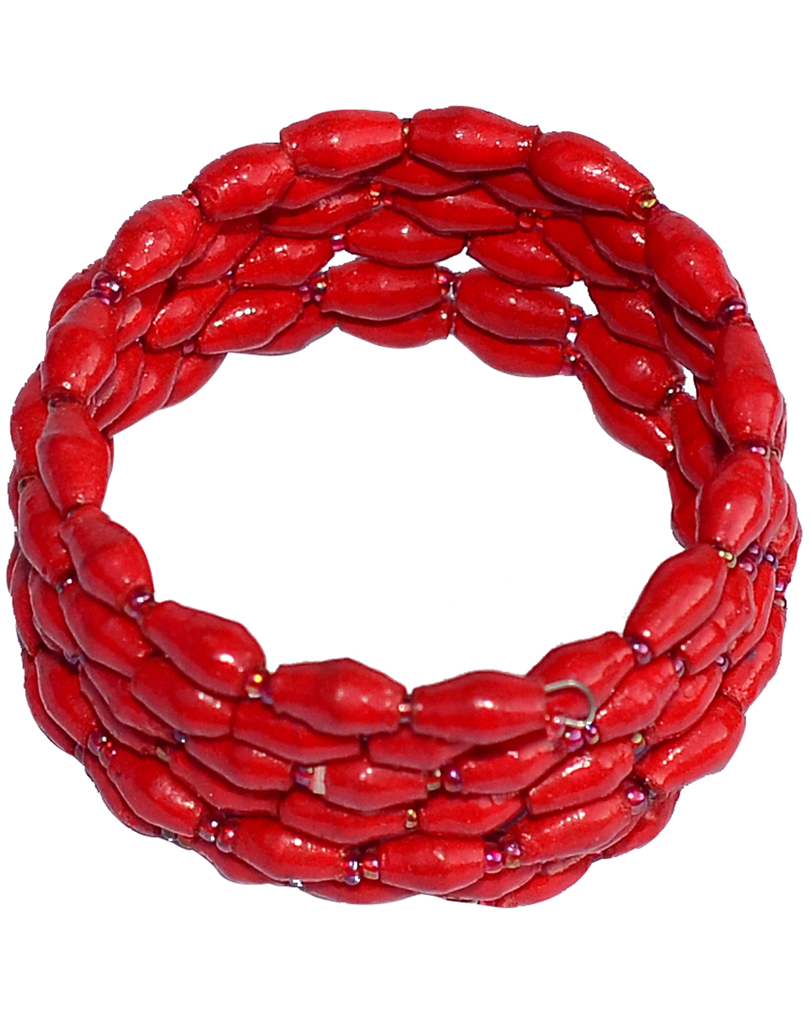 Red Paper bead Bracelet