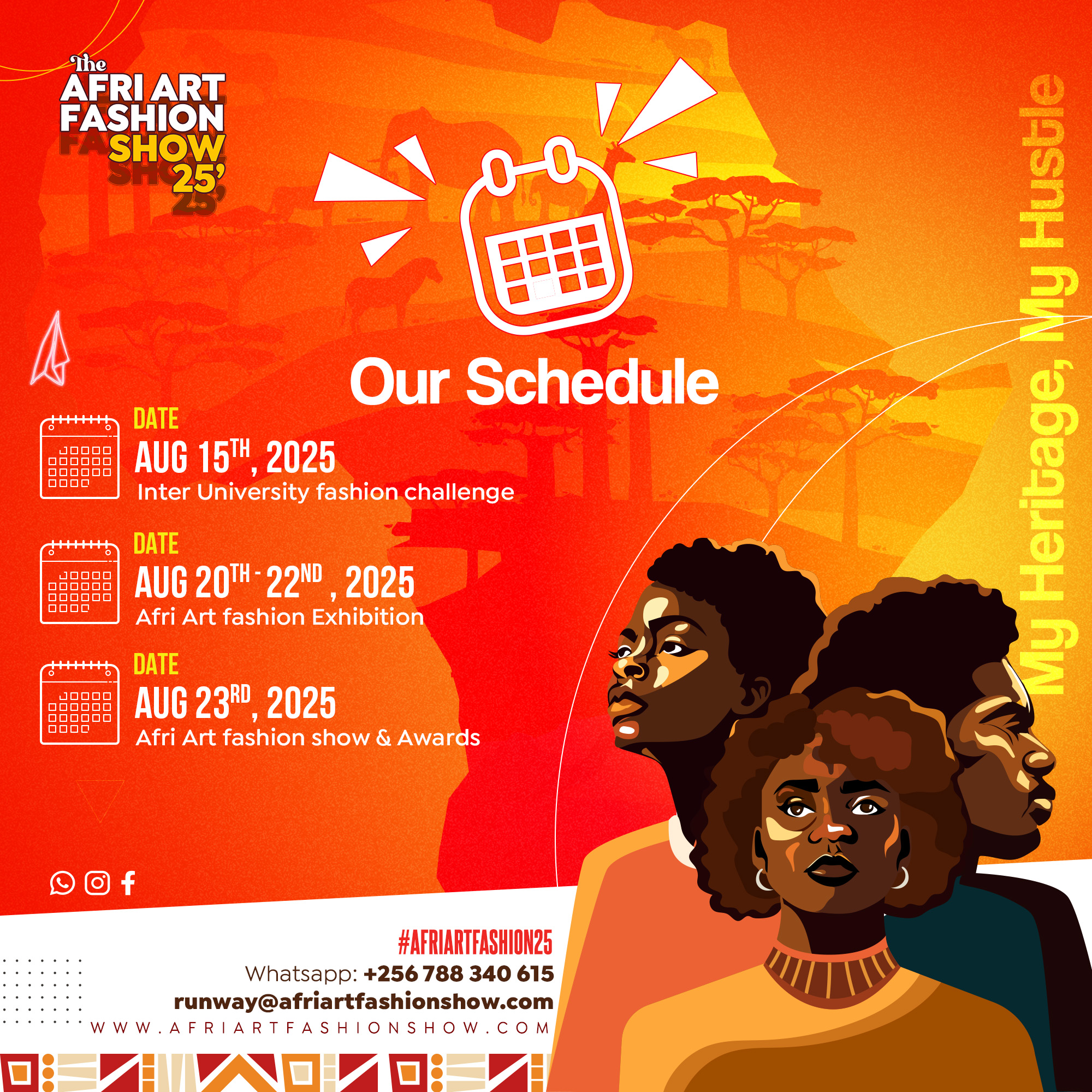 Afri Art Fashion Show schedule